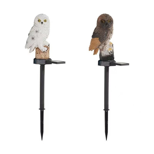 Solar light resin owl LED light outdoor garden ground insert garden decorative lawn landscape light